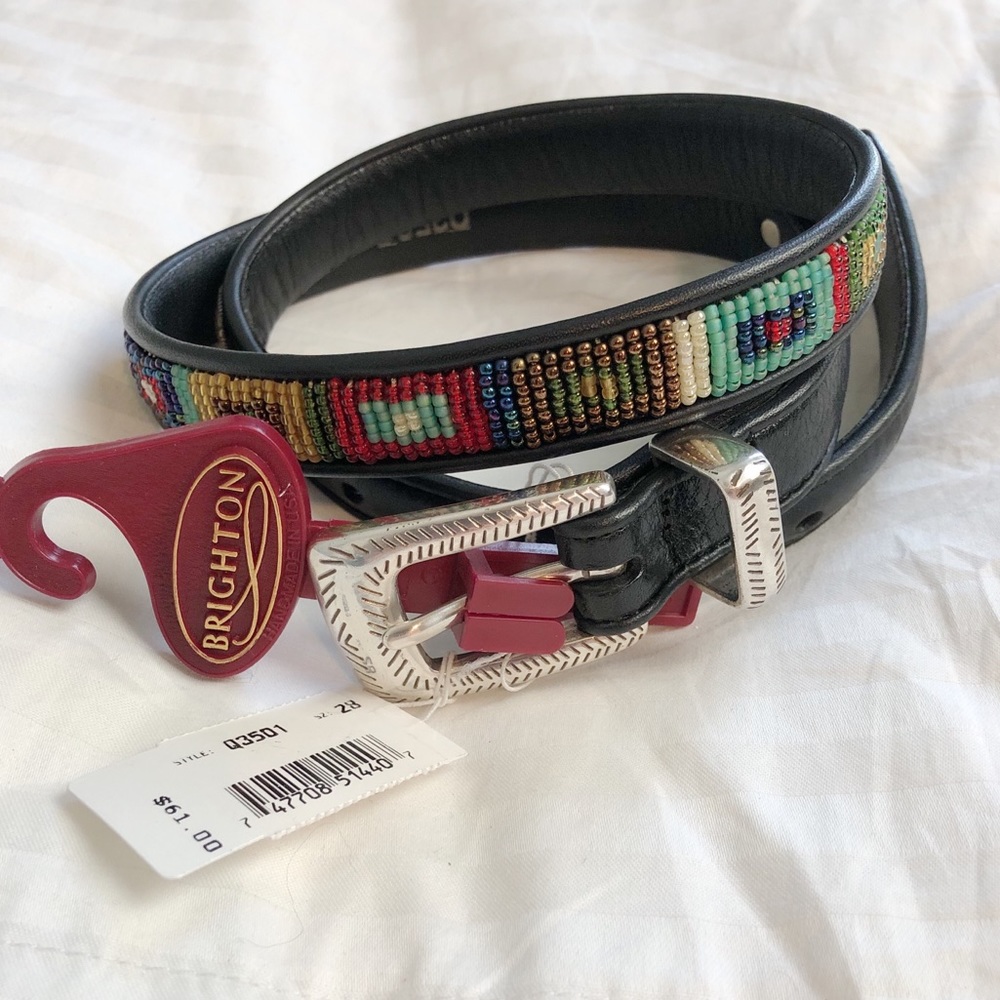 Brighton Beaded Native American Design Belt-28 NWT